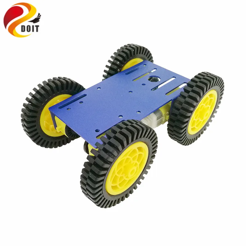DOIT 1 Набор умный робот RC автомобильный комплект с 2 мм алюминиевым шасси 4 шт