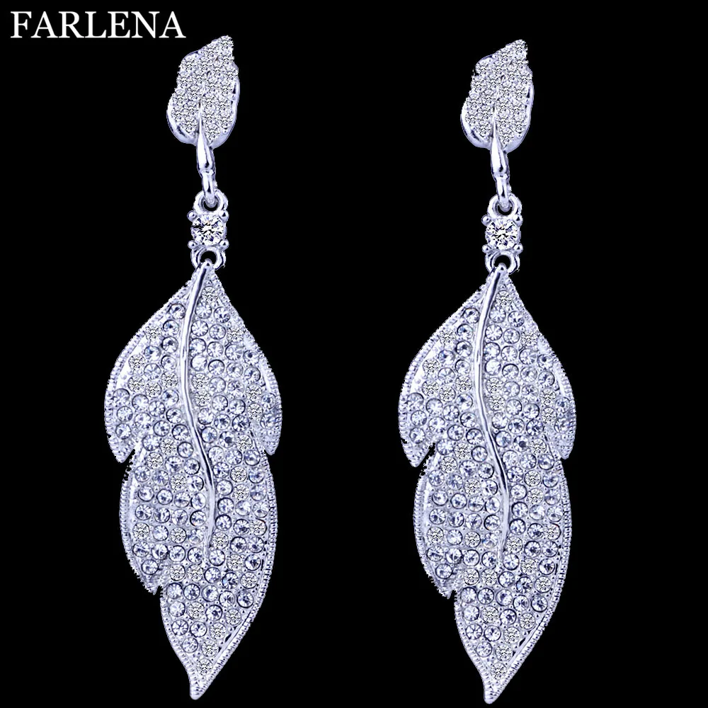 FARLENA Jewelry Leaf Drop Earrings with Crystal Rhinestones for Women Fashion Wedding Earrings long
FARLENA Jewelry Leaf Drop Earrings with Crystal Rhinestones for Women Fashion Wedding Earrings long
