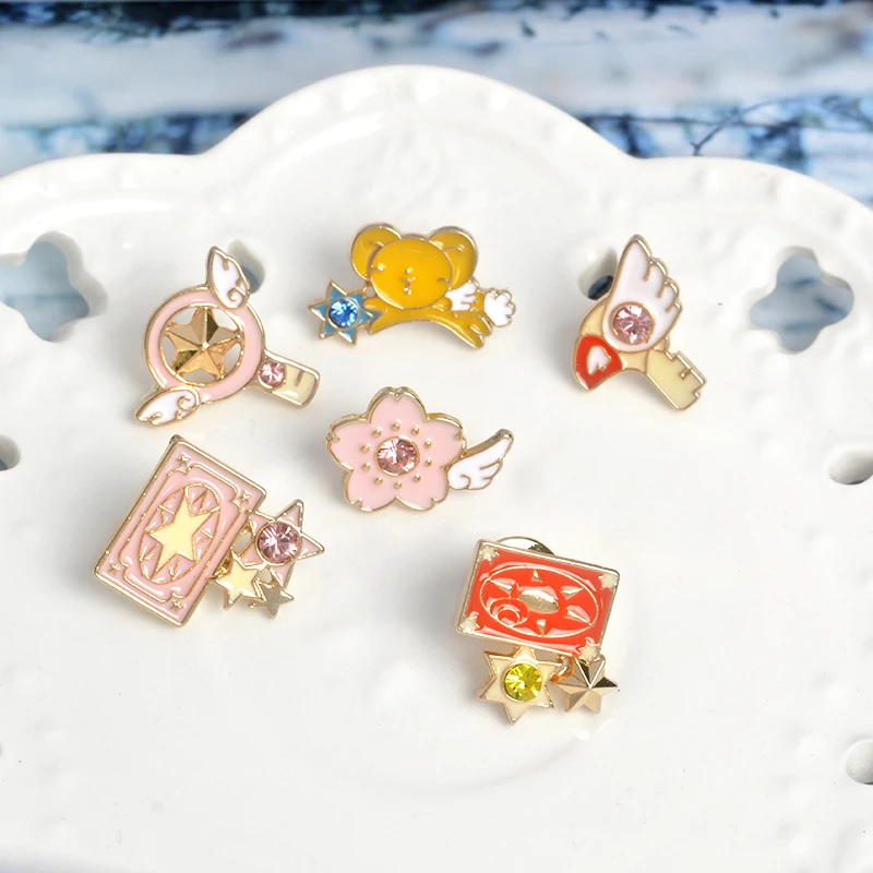 Card Captor Sakura Pink Lapel Enamel Button pins Japan Anime Cartoon badges brooches jewelry Gifts for magic dream girls Fans
Card Captor Sakura Pink Lapel Enamel Button pins Japan Anime Cartoon badges brooches jewelry Gifts for magic dream girls Fans
