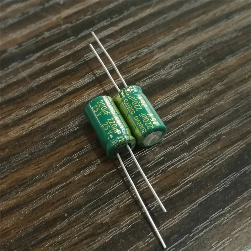 10 шт. 220 мкФ 25 в Sanyo AX серии 8x15 мм 25V220uF низкое сопротивление LongLife электролитический