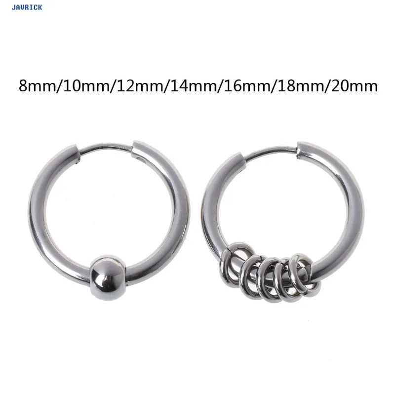 Серьги кольца из титановой стали JAVRICK 1 пара 8 мм 20 хрящевая спираль серьги для