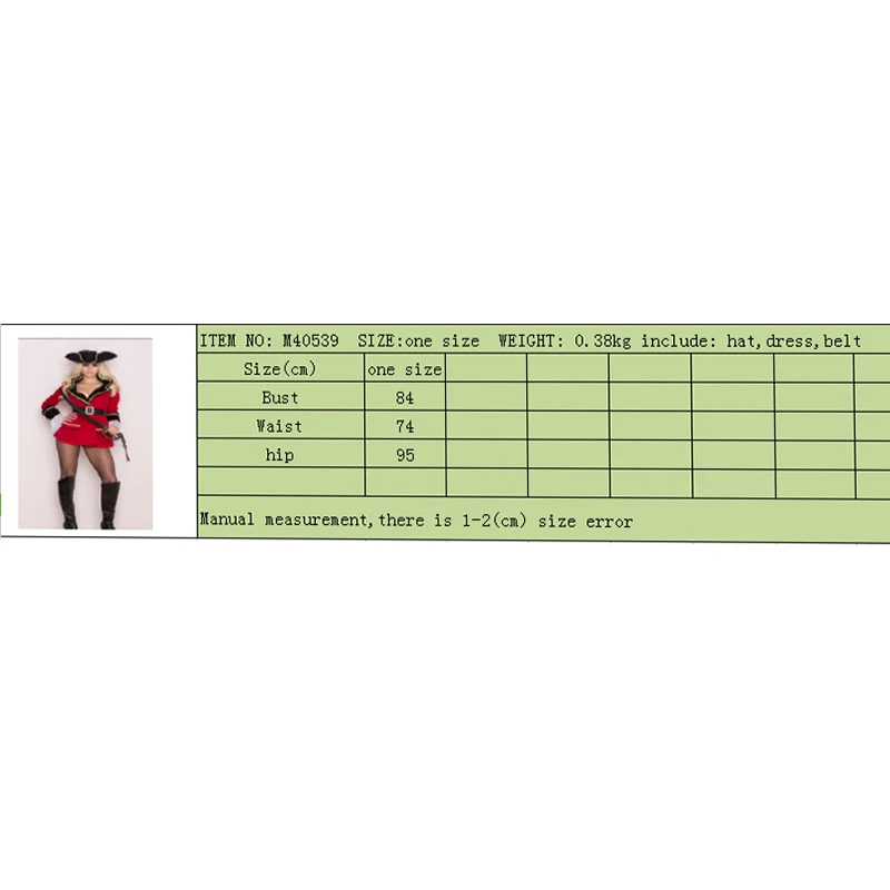 Sexy Pirate Costume Women Adult Halloween Carnival Costume Fantasia Fancy Dress Disfraz Mujer Adult Cosplay Dress hat+dress+belt
Sexy Pirate Costume Women Adult Halloween Carnival Costume Fantasia Fancy Dress Disfraz Mujer Adult Cosplay Dress hat+dress+belt