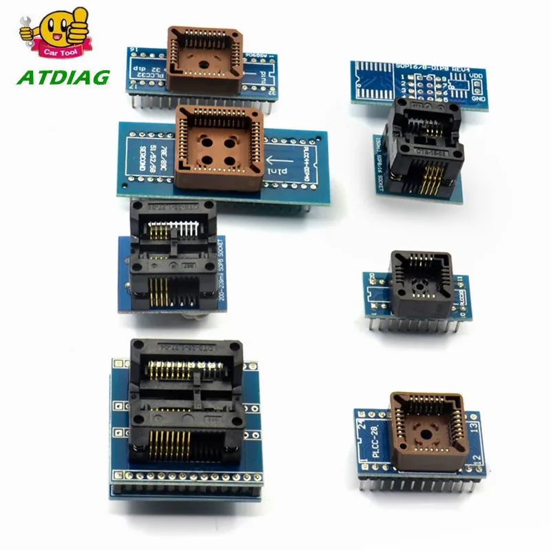 Free ship 8 PCS Programmer Adapters Socket Kit SOP8+SOP16 +PLCC32 +PLCC44 Adapter for TL866CS TL866A EZP2010 RT809H Programmer
Free ship 8 PCS Programmer Adapters Socket Kit SOP8+SOP16 +PLCC32 +PLCC44 Adapter for TL866CS TL866A EZP2010 RT809H Programmer