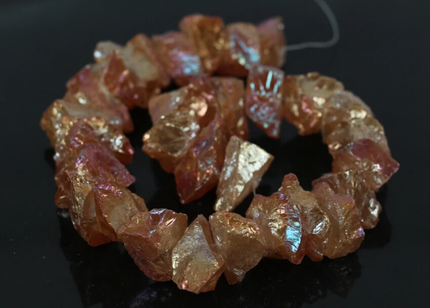 15.5"Strand Large Size Champagne Mystic Titanium Raw Crystal Quartz Rough Nugget Beads,Natural Crystal Cut Nugget Nacklace Beads
15.5"Strand Large Size Champagne Mystic Titanium Raw Crystal Quartz Rough Nugget Beads,Natural Crystal Cut Nugget Nacklace Beads