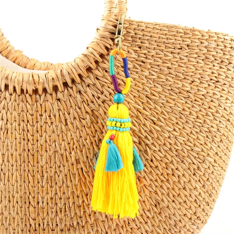 Bohemian bead tassel pendant keychain folk-custom pompom key chain accessories bag charm women's purse key holder jewelry K34
Bohemian bead tassel pendant keychain folk-custom pompom key chain accessories bag charm women's purse key holder jewelry K34