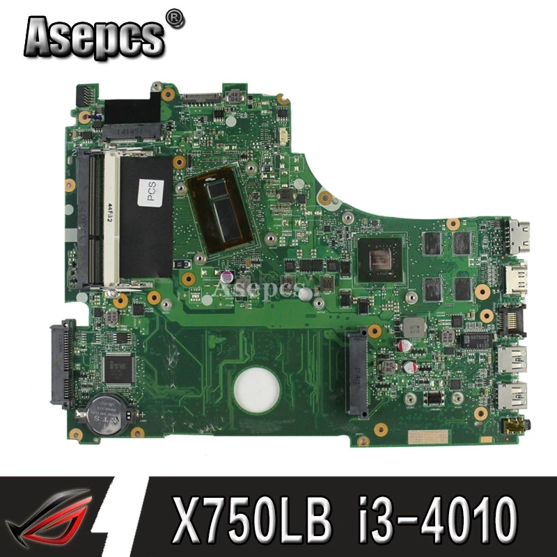 X750LB материнская плата для ноутбука For Asus X750LN X750L K750L A750L Тест 100% ok I3 4010 ЦП GT740M/2