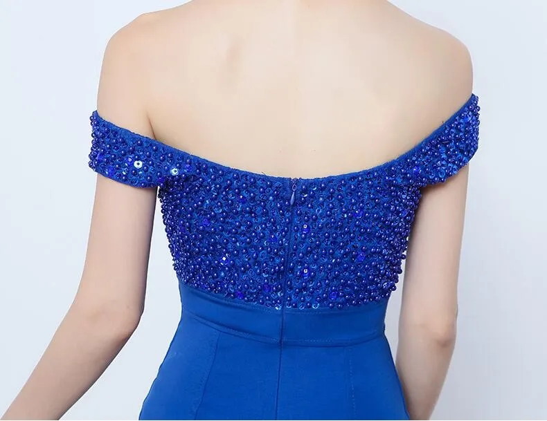 Royal Blue Mermaid Bridesmaid Dresses Long Elegant Beaded V-Neck Maid Of Honor gown wedding guest dress Cheap Formal Dress ZB035
Royal Blue Mermaid Bridesmaid Dresses Long Elegant Beaded V-Neck Maid Of Honor gown wedding guest dress Cheap Formal Dress ZB035