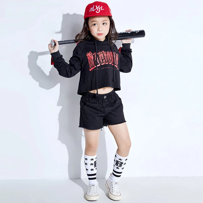 hip hop costume crop hoodies and black hot shorts kids hip hop set street dance clothing
hip hop costume crop hoodies and black hot shorts kids hip hop set street dance clothing