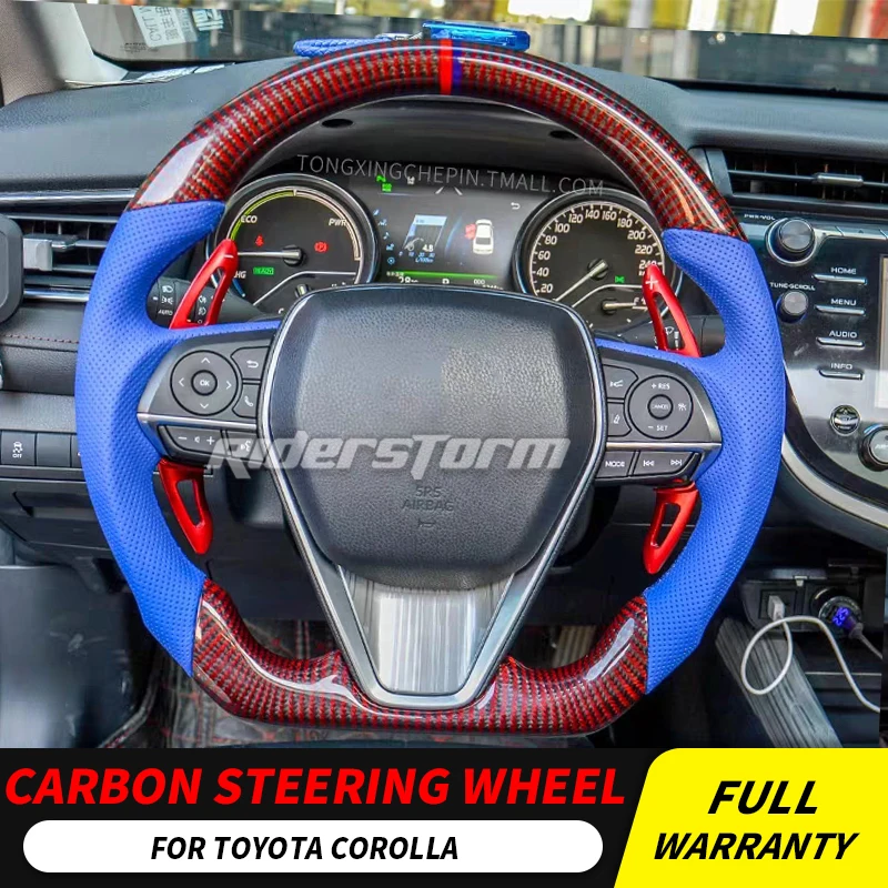 Фото Для Toyota Carolla замена руля из углеродного волокна кнопка управления подушка