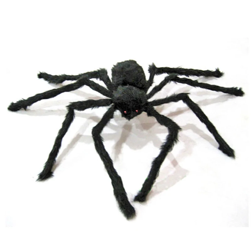 Мягкая Черная плюшевая забавная игрушка 75 см паук реквизит для Хэллоуина