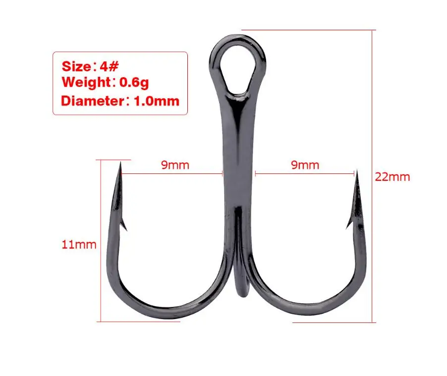 10 Pcs/lot 2# 4# 6# 8# 10# Black Fishing Hook High Carbon Steel Treble Overturned Hooks Fishing Tackle Round Bend Treble Bass
10 Pcs/lot 2# 4# 6# 8# 10# Black Fishing Hook High Carbon Steel Treble Overturned Hooks Fishing Tackle Round Bend Treble Bass