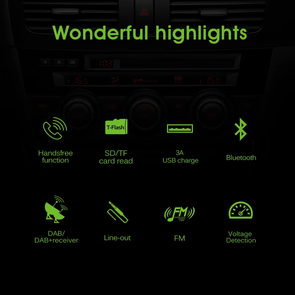 USB FM Transmitter MP3 Player U disk LCD Display Car Kit Charger Adapter With DAB Function Bluetooth V4.2 A2DP Noise suppression
USB FM Transmitter MP3 Player U disk LCD Display Car Kit Charger Adapter With DAB Function Bluetooth V4.2 A2DP Noise suppression