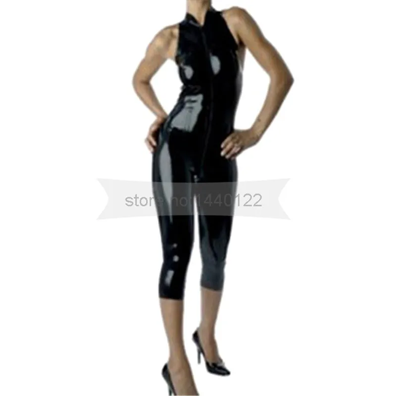 Front Zip Black Female Latex Catsuit Sleeveless and Short Legs Rubber Bodysuit NRLC011
Front Zip Black Female Latex Catsuit Sleeveless and Short Legs Rubber Bodysuit NRLC011