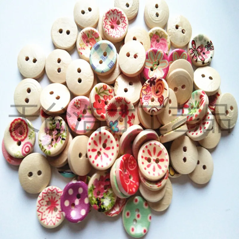 50PCS Europe best-selling 15mm colorful printing button DIY sewing accessories wooden button
50PCS Europe best-selling 15mm colorful printing button DIY sewing accessories wooden button