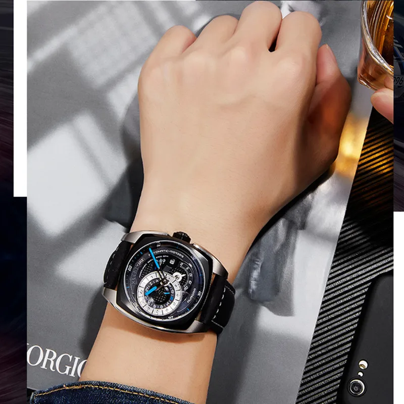 Top Luxury Brand Reef Tiger Wristwatch Leather Waterproof Automatic Watches Fashion Business Mechanical Men reloj hombre | Наручные часы