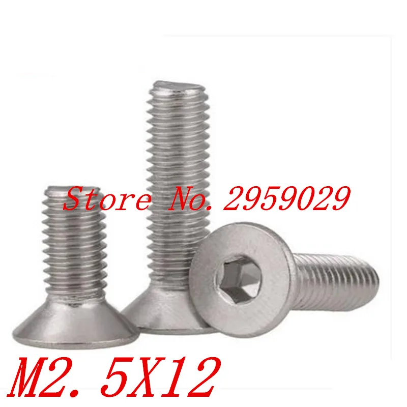 1000pcs DIN7991 M2.5*12 M2.5 x 12mm Stainless steel 304 hex socket countersunk head machine screw
1000pcs DIN7991 M2.5*12 M2.5 x 12mm Stainless steel 304 hex socket countersunk head machine screw