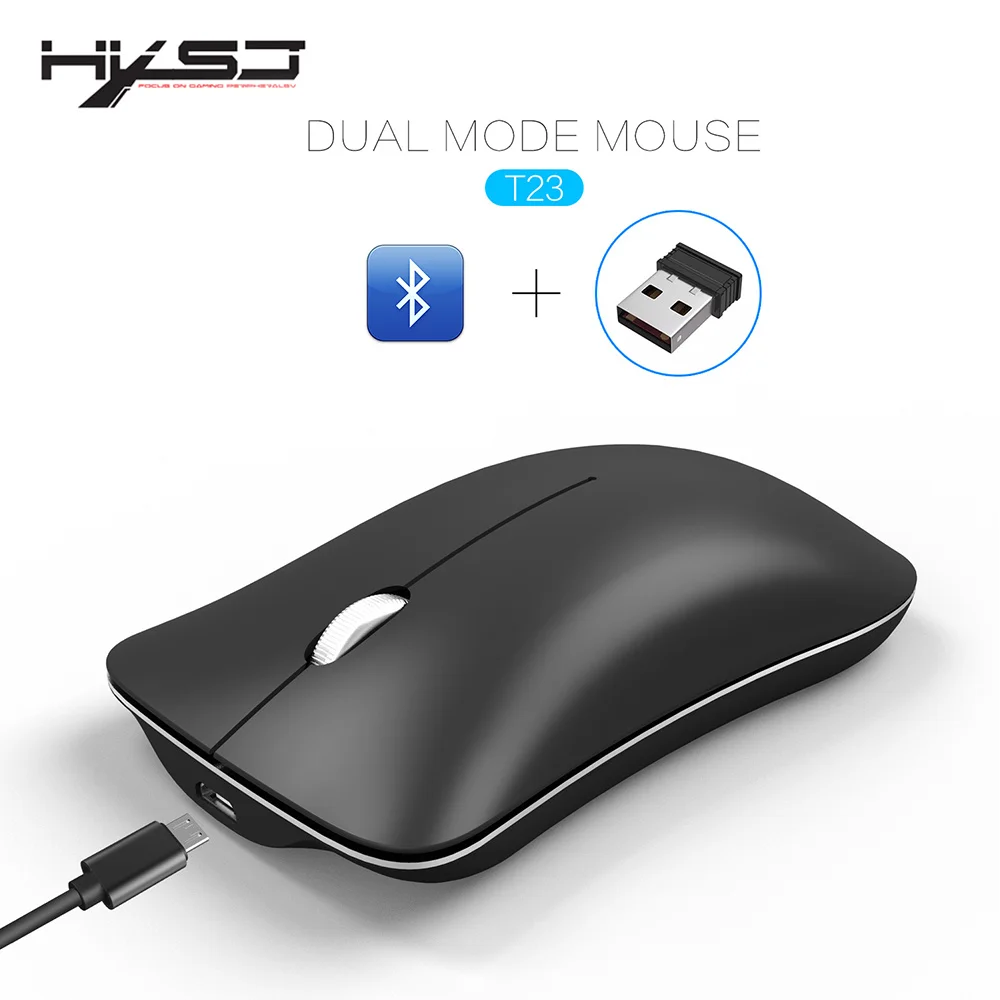 HXSJ dual mode aluminum alloy wireless 2.4GHz + Bluetooth 4.0 silent mouse 1600dpi ultra-thin portable charging advanced optical
HXSJ dual mode aluminum alloy wireless 2.4GHz + Bluetooth 4.0 silent mouse 1600dpi ultra-thin portable charging advanced optical
