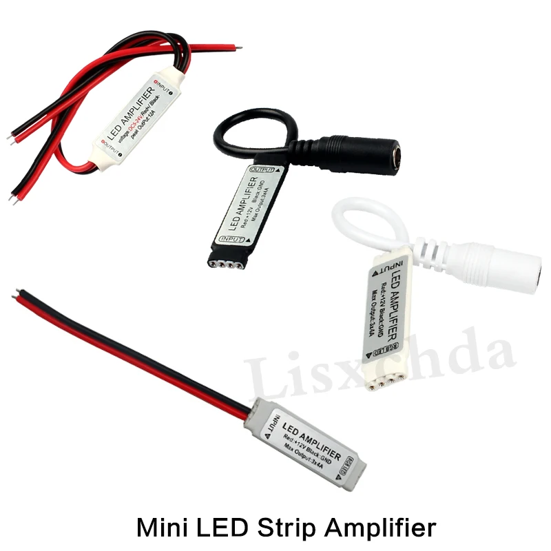 Бесплатная доставка DC12V DC24V 12A мини усилитель LED контроллер amplificador мощность