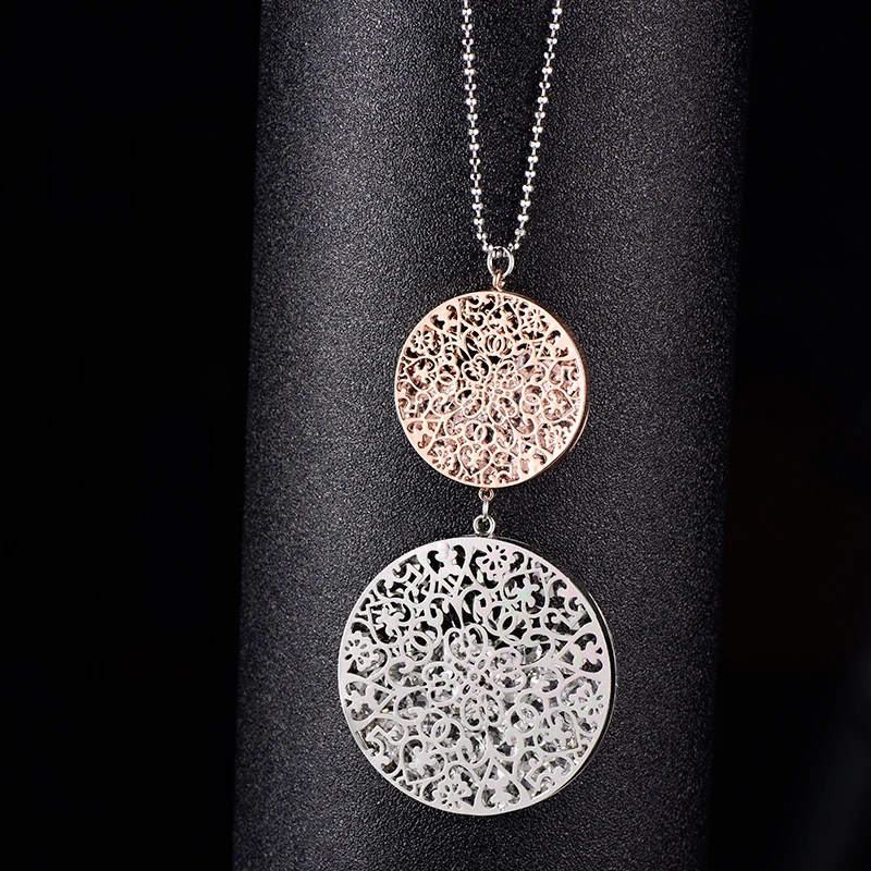 Women Luxury Pendant & Necklacec High Quality Cubic Zirconia In Hollow Round Box Silver Color & Gold Women Gift Necklace XL04379
Women Luxury Pendant & Necklacec High Quality Cubic Zirconia In Hollow Round Box Silver Color & Gold Women Gift Necklace XL04379