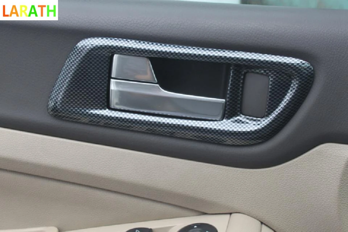 For Ford Focus 2009 2010 2011 Carbon Fiber Interior Door Handle Cover Bezel Garnish Trim Inner Inside Frame Bowl Catch Molding | Автомобили
