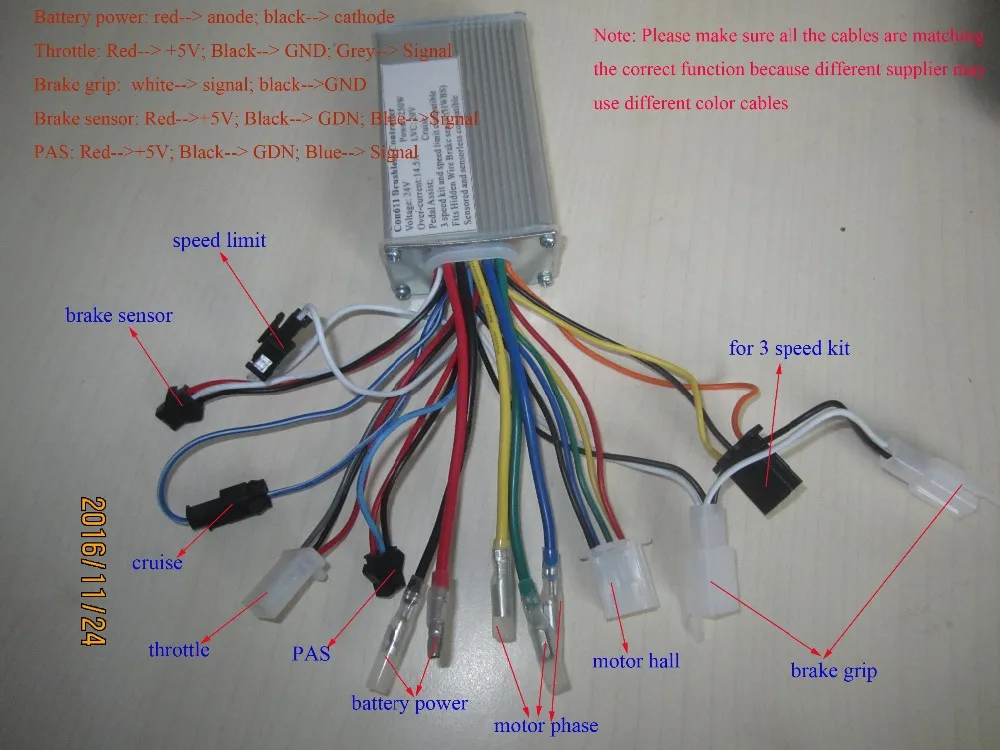 Motor controller 24V 250W forbrushless hub motor. Voltage: 24V Power: 250Watts It cannot work with LED display, if you want LED
Motor controller 24V 250W forbrushless hub motor. Voltage: 24V Power: 250Watts It cannot work with LED display, if you want LED