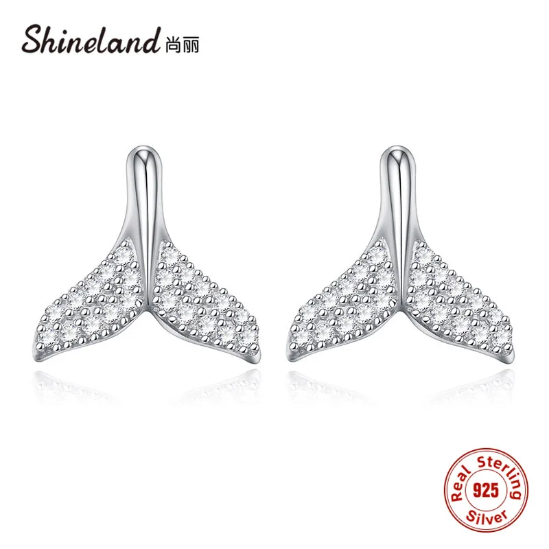 Shineland 925 Sterling Silver Stud Earrings Fine Jewelry Mermaid Zircon Push-back Earrings Party Weddings Accessories for Women
Shineland 925 Sterling Silver Stud Earrings Fine Jewelry Mermaid Zircon Push-back Earrings Party Weddings Accessories for Women