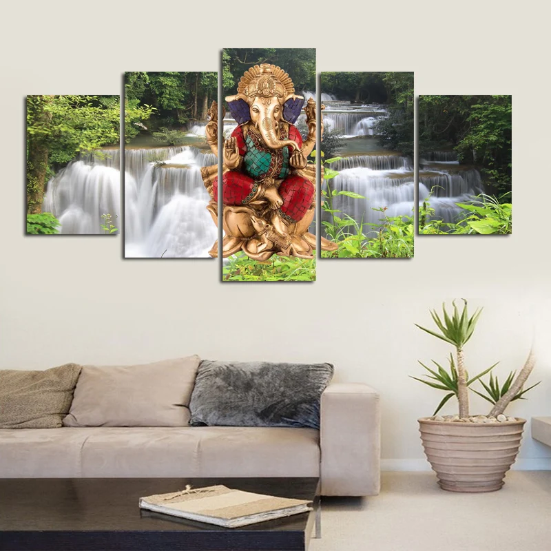 2019 Wall Art Pictures On Canvas Printed Poster 5 Pieces India Elephant God Painting Modern Home Decorative No Frame
2019 Wall Art Pictures On Canvas Printed Poster 5 Pieces India Elephant God Painting Modern Home Decorative No Frame