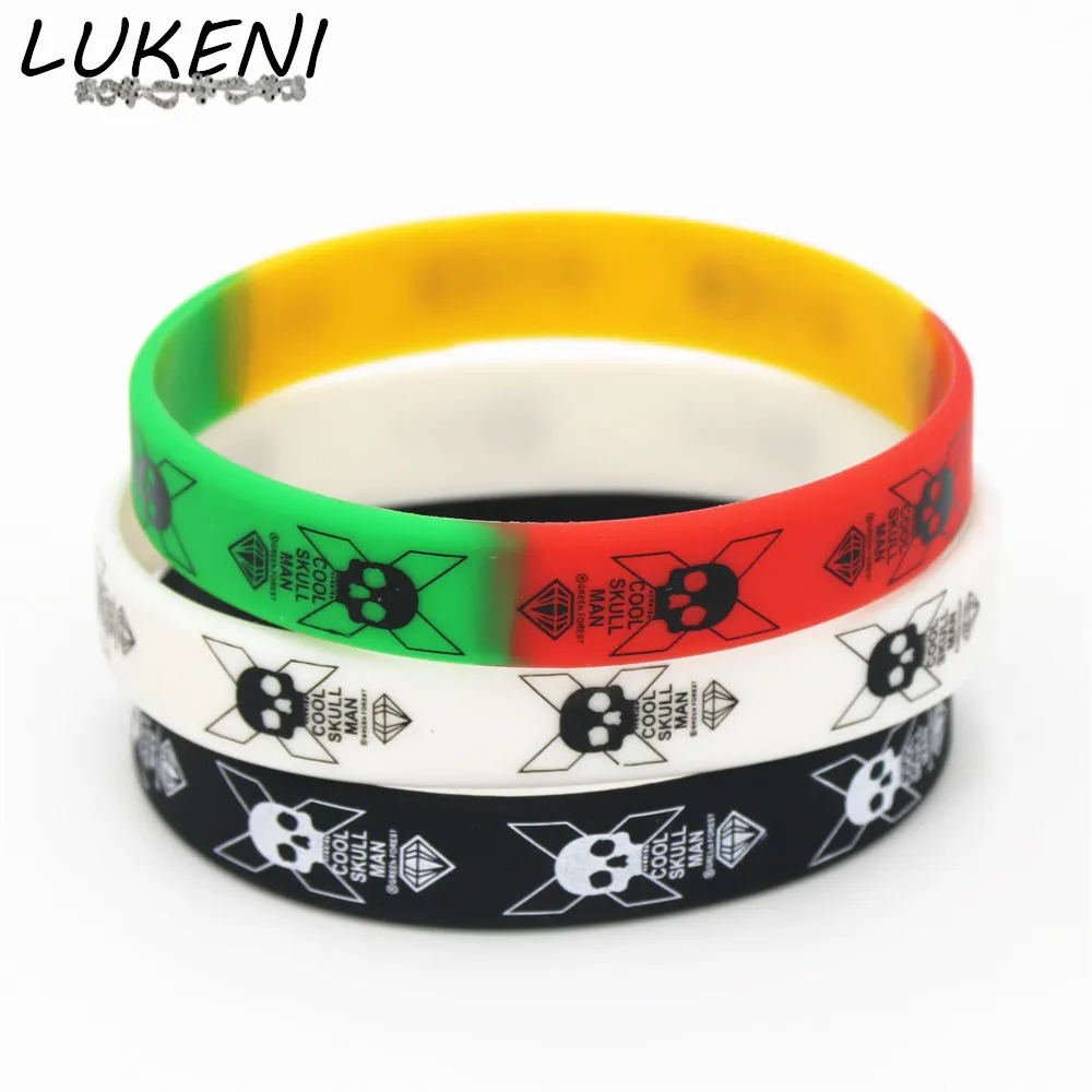 LUKENI 1PC Cool Skull Man Silicone Wristband Black White Color Sports Skeleton Rubber Bracelets&Bangles Fashion Jewelry SH126
LUKENI 1PC Cool Skull Man Silicone Wristband Black White Color Sports Skeleton Rubber Bracelets&Bangles Fashion Jewelry SH126