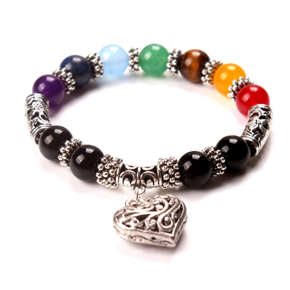 DIEZI New Men Women 7 Chakra Bracelets Bangles Colors Mixed Healing Crystals Stone Chakra Pray Mala Heart Charm Bracelet Jewelry
DIEZI New Men Women 7 Chakra Bracelets Bangles Colors Mixed Healing Crystals Stone Chakra Pray Mala Heart Charm Bracelet Jewelry