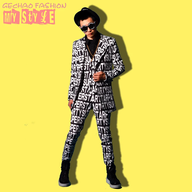 M-5XL! The all-alphabet visual suit is a costume for the stage nightclub singer's hairdressing bar.High quality suits for men
M-5XL! The all-alphabet visual suit is a costume for the stage nightclub singer's hairdressing bar.High quality suits for men