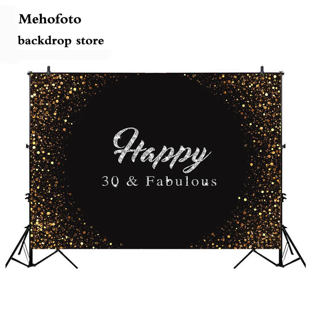 MEHOFOTO Happy 30th Birthday Backdrop for Photography Fabulous Photo Background Bokeh Glitter Party Decoration Banner Printed
MEHOFOTO Happy 30th Birthday Backdrop for Photography Fabulous Photo Background Bokeh Glitter Party Decoration Banner Printed