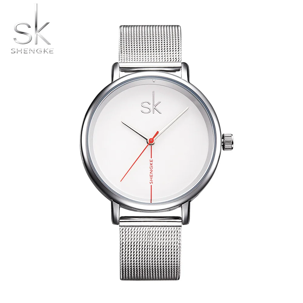 

SHENGKE Creative Minimalist Women's Watches Top Brand SK Fashion Watch Women Watches Full Steel Ladies Watch Clock reloj mujer