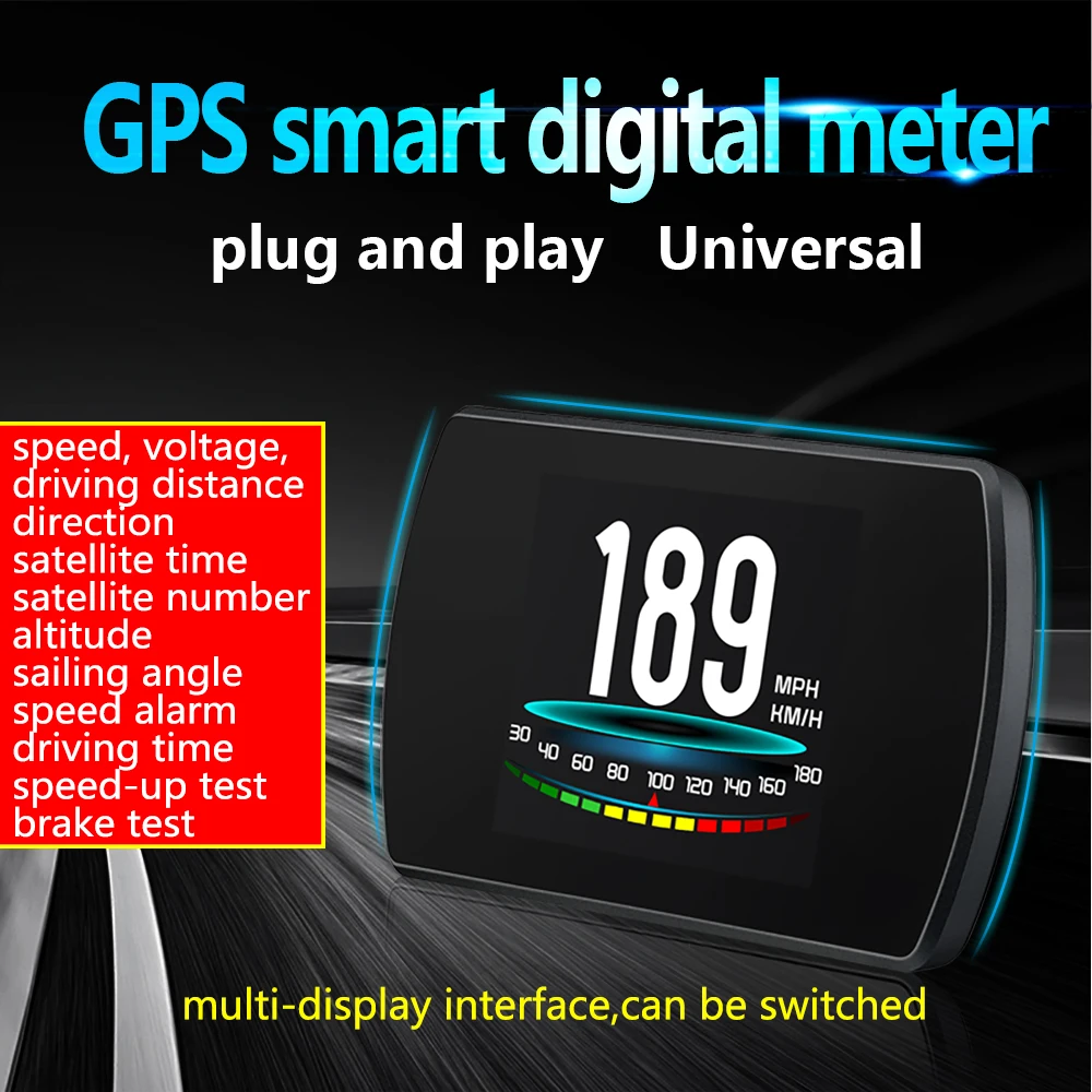 Универсальный GPS Спидометр HUD, бортовой дисплей, Цифровой Автомобильный спидометр, Предупреждение предупреждения о превышении скорости
Универсальный GPS Спидометр HUD, бортовой дисплей, Цифровой Автомобильный спидометр, Предупреждение предупреждения о превышении скорости