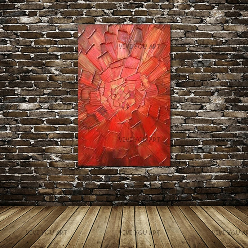 Handmade Modern Abstract Red Flower Palette Knife Oil Painting on Canvas Living Room Decorative Hand Painted Wall Art Pictures
Handmade Modern Abstract Red Flower Palette Knife Oil Painting on Canvas Living Room Decorative Hand Painted Wall Art Pictures