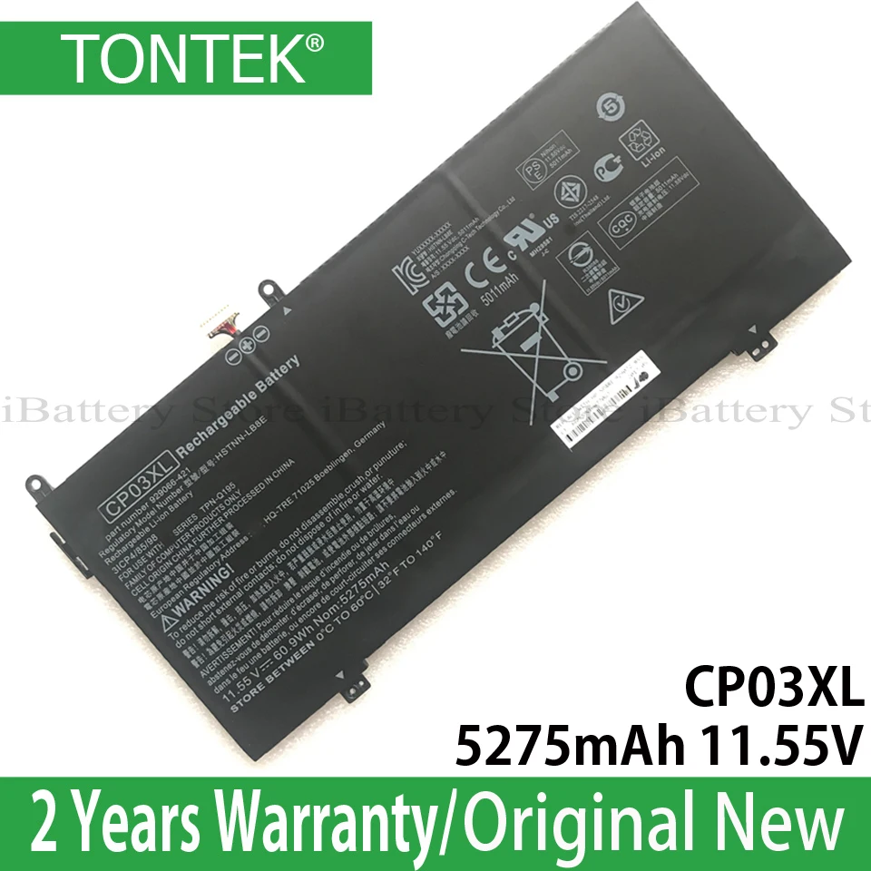 Оригинальный аккумулятор CP03XL для HP Spectre x360 13-ae049ng 13-ae040ng 929066-421 929072-855 HSTNN-LB8E 11,55 в 5275 мАч
Оригинальный аккумулятор CP03XL для HP Spectre x360 13-ae049ng 13-ae040ng 929066-421 929072-855 HSTNN-LB8E 11,55 в 5275 мАч