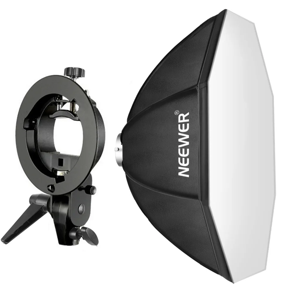 Восьмиугольный софтбокс Neewer 32x32 дюйма/80x80 см для Speedlite с держателем кронштейна S-Type, креплением Bowens
Восьмиугольный софтбокс Neewer 32x32 дюйма/80x80 см для Speedlite с держателем кронштейна S-Type, креплением Bowens