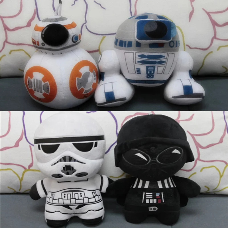 2017 Звездные войны 4 шт. Дарт Вейдер и Штурмовик робот BB 8 R2 D2 плюшевые куклы