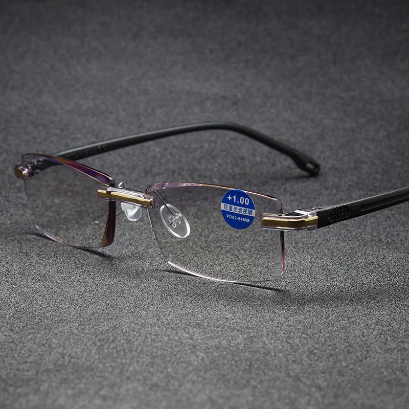 Fashionable Men & Women Frameless Reading Glasses TR90 Plastic Titanium Diamond Cut Reading Glasses Anti-Blu-ray +1.00 to +4.00
Fashionable Men & Women Frameless Reading Glasses TR90 Plastic Titanium Diamond Cut Reading Glasses Anti-Blu-ray +1.00 to +4.00