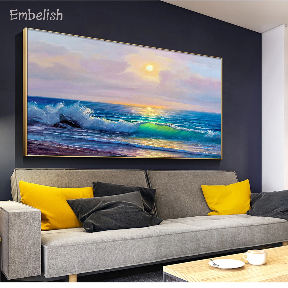 Embelish 1 Pieces Sea Wave Beach Landscape Sunrise Modern Home Decor Pictures For Living Room HD Print On Canvas Painting Poster
Embelish 1 Pieces Sea Wave Beach Landscape Sunrise Modern Home Decor Pictures For Living Room HD Print On Canvas Painting Poster