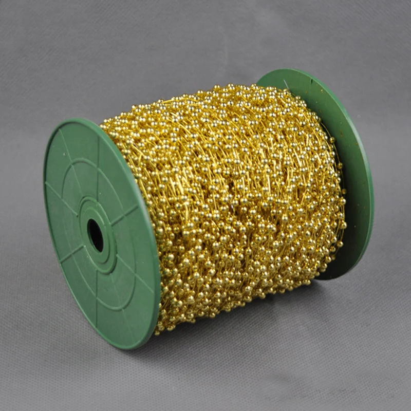 A Roll 120Meters Gold Silver Size 3MM Artificial Pearl Beads Chain Garland Spool Rope Wedding Party Prom Home Hanging Decoration
A Roll 120Meters Gold Silver Size 3MM Artificial Pearl Beads Chain Garland Spool Rope Wedding Party Prom Home Hanging Decoration