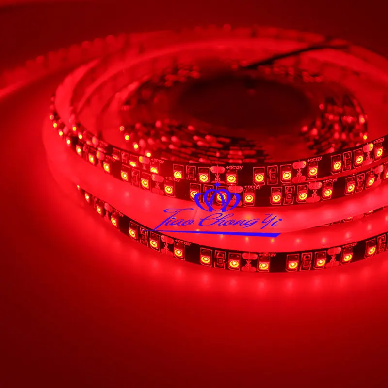 5 м 2835 SMD 600 светодиодный s Красная гибкая светодиодная лента DC12V Black PCB IP65
