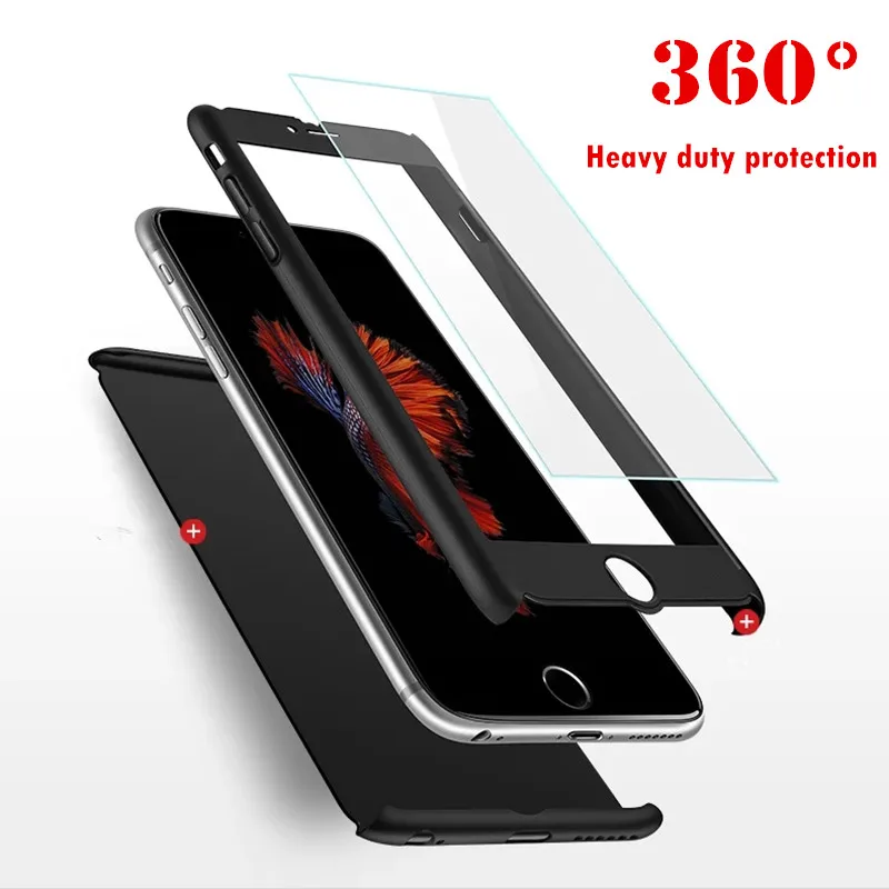 360 Полное покрытие чехол для мобильного телефона iPhone 12 Pro 11 Max Мини X 8 6 6s 7 Plus 5 5s SE