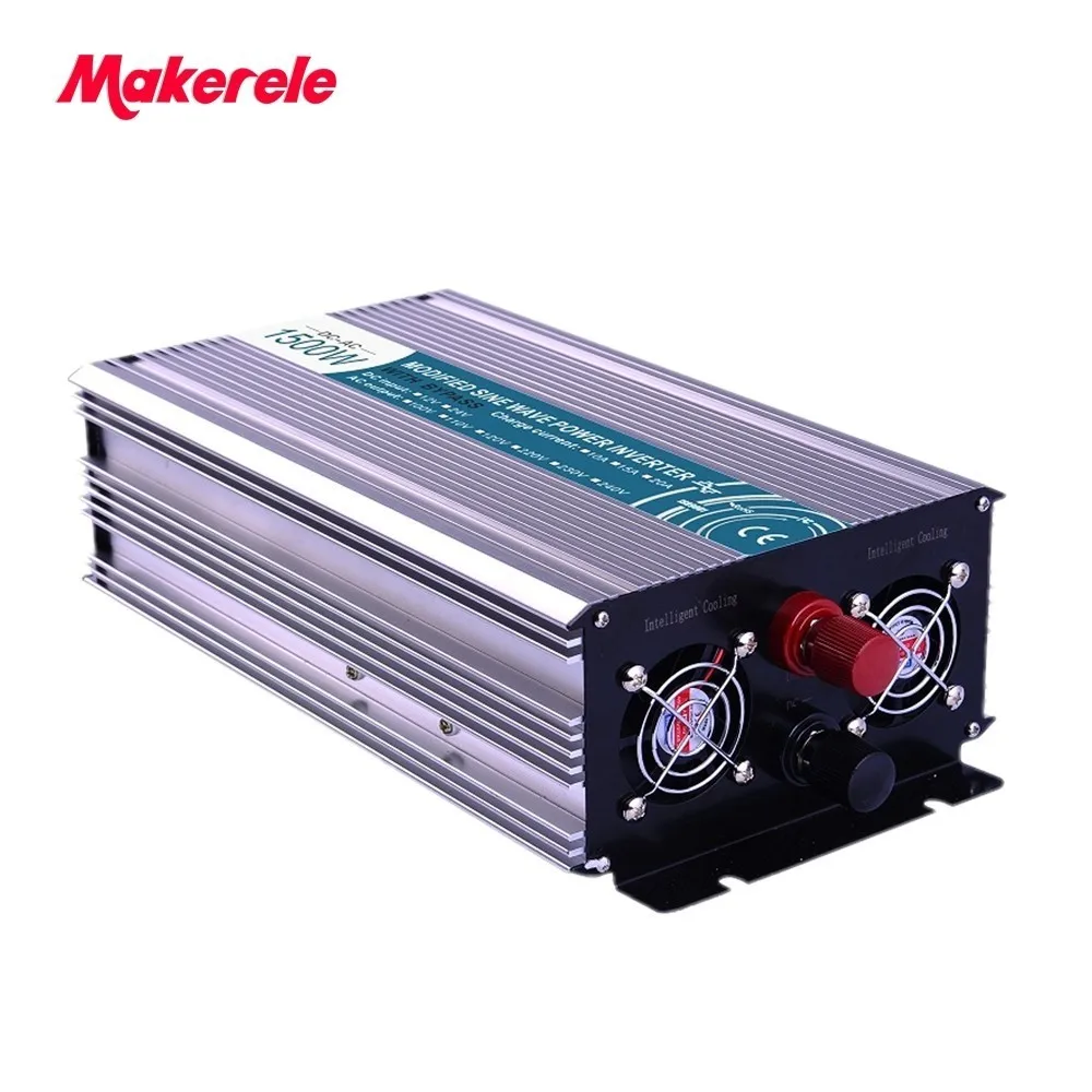 DC AC inverter 1500w off grid pure sine wave with charger solar power 12v 220v voltage converter MKP1500-122-C
DC AC inverter 1500w off grid pure sine wave with charger solar power 12v 220v voltage converter MKP1500-122-C