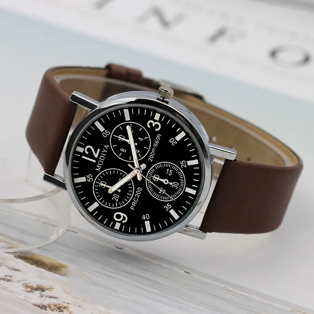 Top Three Eye Watches Quartz Men's Watch Blue Glass Belt Watch Men Relogio Masculino Watch Men Reloj Hombre Bayan Kol Saati
Top Three Eye Watches Quartz Men's Watch Blue Glass Belt Watch Men Relogio Masculino Watch Men Reloj Hombre Bayan Kol Saati