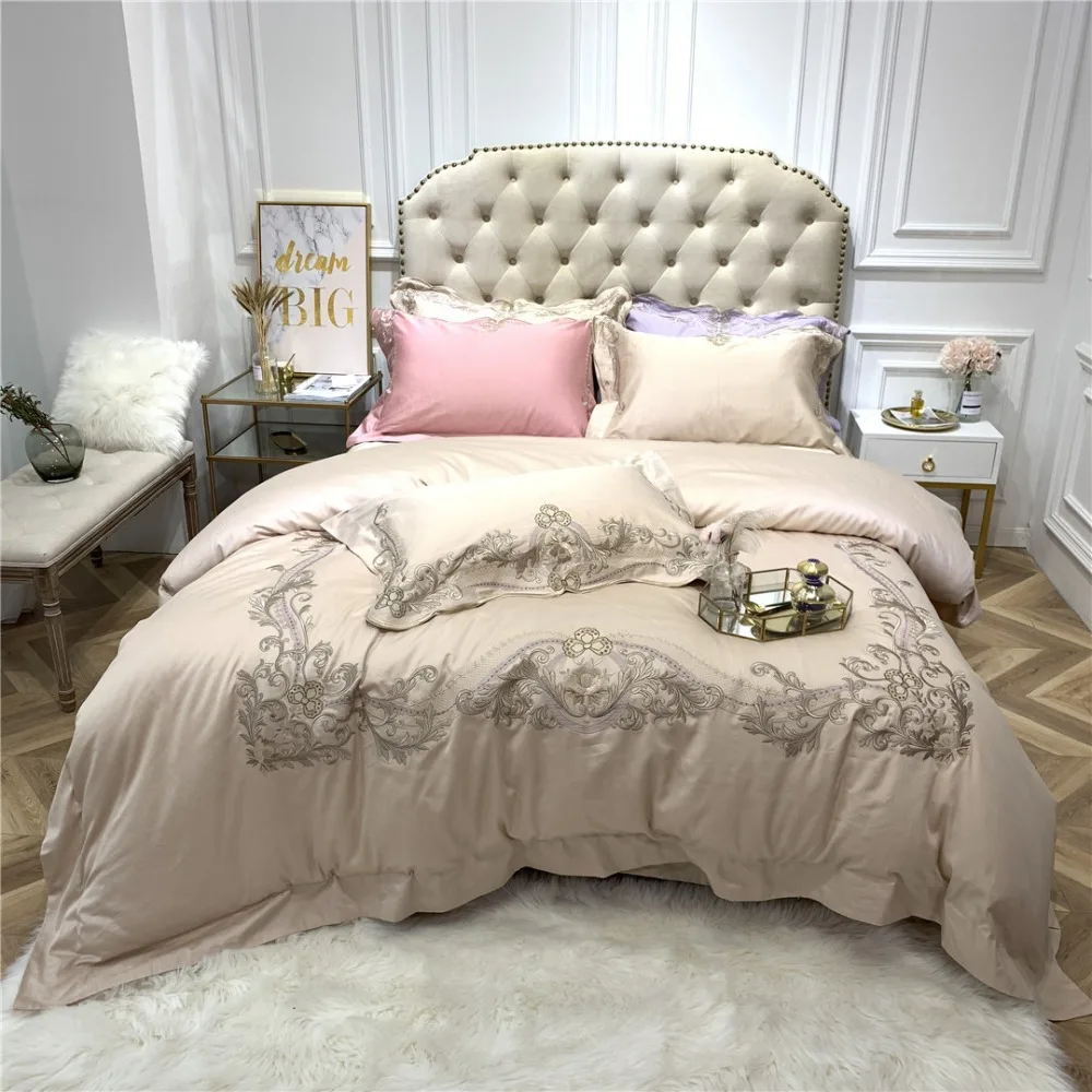 luxury khaki Embroidered 80S Egyptian cotton Royal Bedding sets Queen King Wedding Duvet cover Bed sheet set Pillowcases 4pcs
luxury khaki Embroidered 80S Egyptian cotton Royal Bedding sets Queen King Wedding Duvet cover Bed sheet set Pillowcases 4pcs