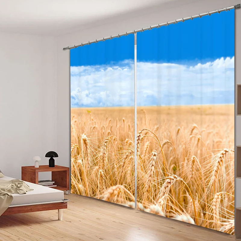 Customized Wheat Luxury 3D Blackout Window Curtain Drapes For Living room Bed room Hotel Wall Tapestry Cortinas
Customized Wheat Luxury 3D Blackout Window Curtain Drapes For Living room Bed room Hotel Wall Tapestry Cortinas