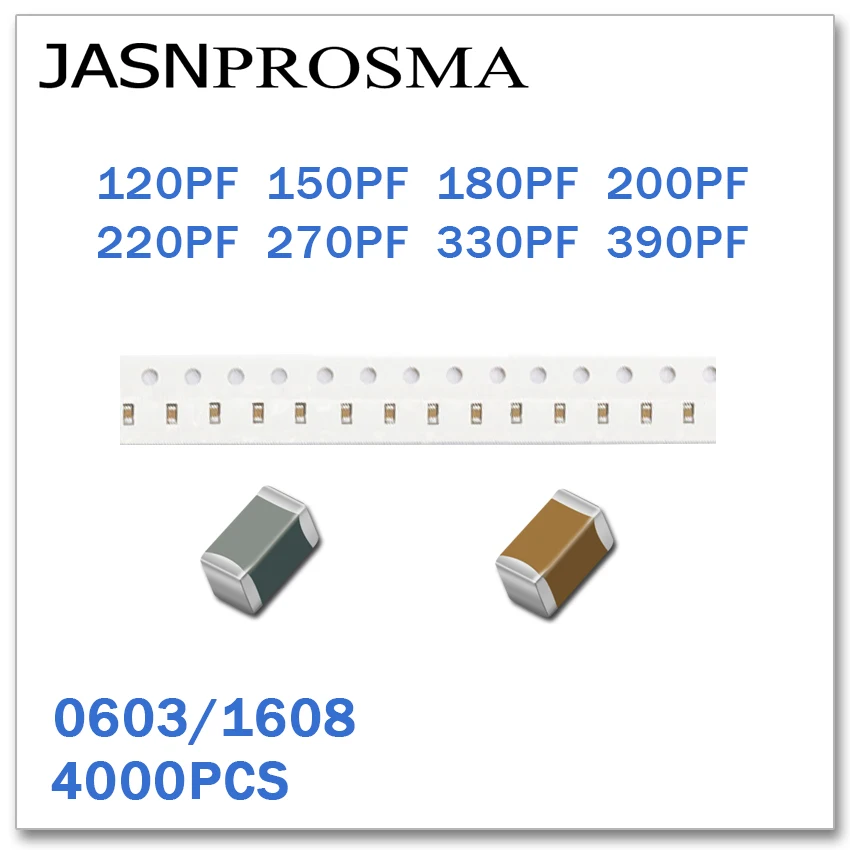 Jasnesma 4000 шт 0603 1608 X7R RoHS 25V 50V 5% 10% 120PF 150PF 180PF 200PF 220PF 270PF 330PF 390PF SMD, высокое качество конденсатора
Jasnesma 4000 шт 0603 1608 X7R RoHS 25V 50V 5% 10% 120PF 150PF 180PF 200PF 220PF 270PF 330PF 390PF SMD, высокое качество конденсатора