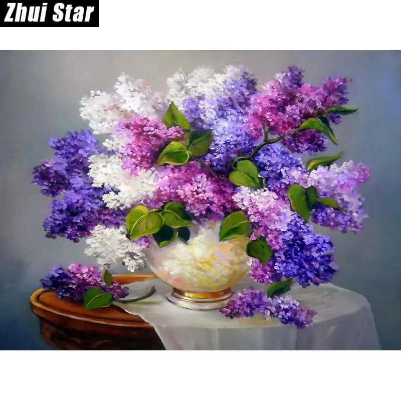 5D DIY Diamond Painting Needlework Square Full Diamond Embroidery Purple Lilac Flower Vase Painting Pattern Home Decor Gift
5D DIY Diamond Painting Needlework Square Full Diamond Embroidery Purple Lilac Flower Vase Painting Pattern Home Decor Gift