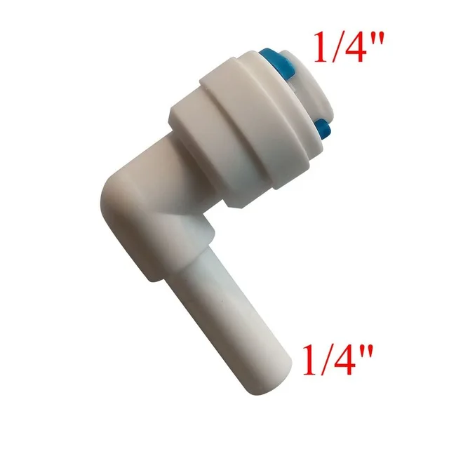 1Pcs 1/4" OD Quick Connection 1/4" Pipe 90 degree Elbow Connector RO Water Reverse Osmosis Aquarium System Connector Fitting
1Pcs 1/4" OD Quick Connection 1/4" Pipe 90 degree Elbow Connector RO Water Reverse Osmosis Aquarium System Connector Fitting