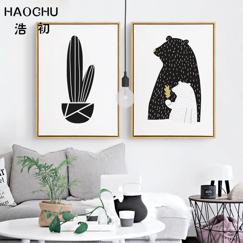 Скандинавский тропический суккулент HAOCHU, черно-белый кактус, медведь, листья, холст, живопись, простая Настенная картина, домашний декор, ху...
Скандинавский тропический суккулент HAOCHU, черно-белый кактус, медведь, листья, холст, живопись, простая Настенная картина, домашний декор, ху...